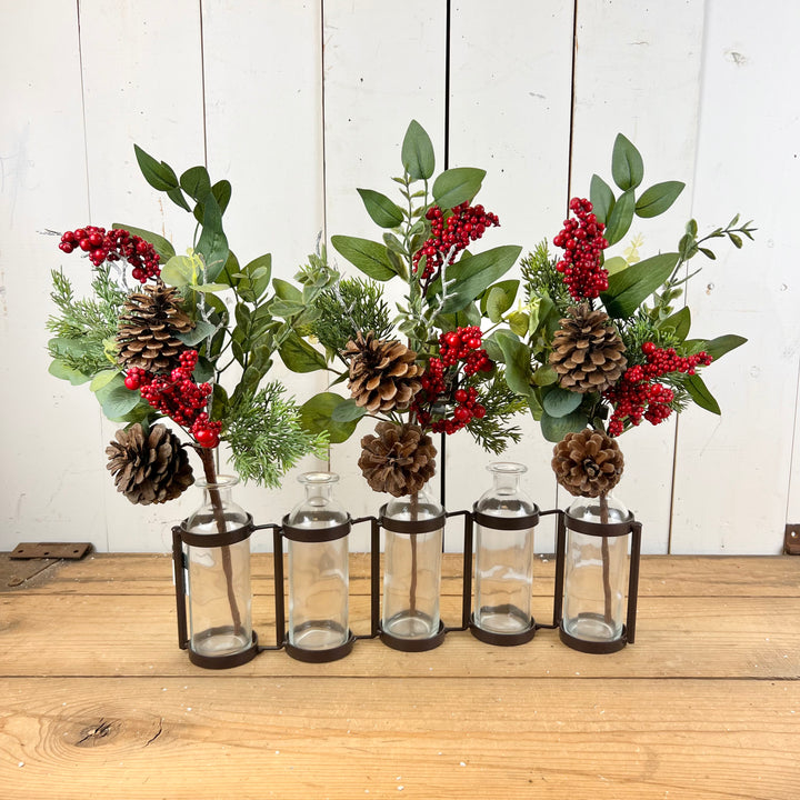 Mixed Eucalyptus and Red Berry Stem