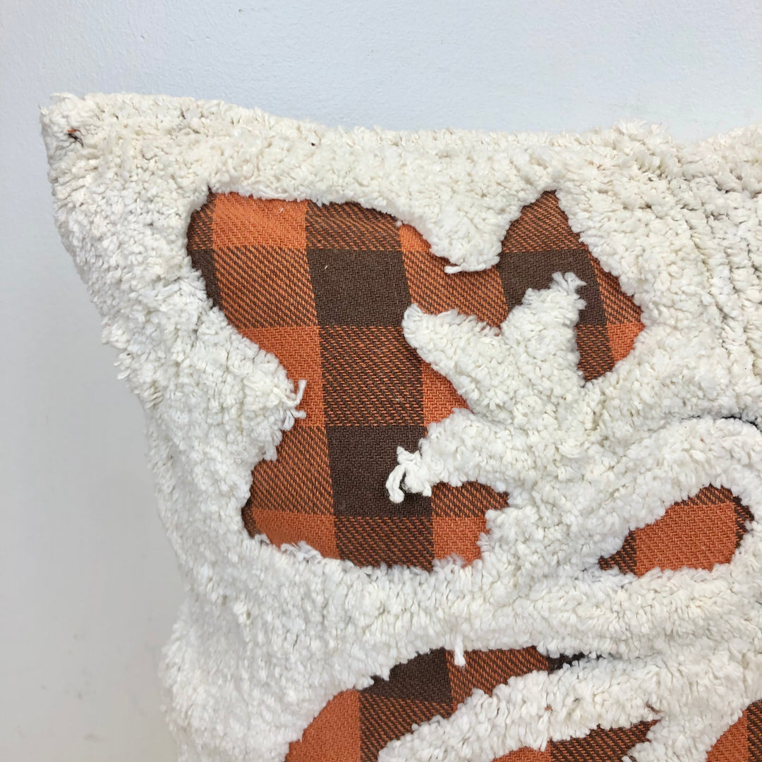 Buffalo Check Pumpkin Sherpa Accent Pillow