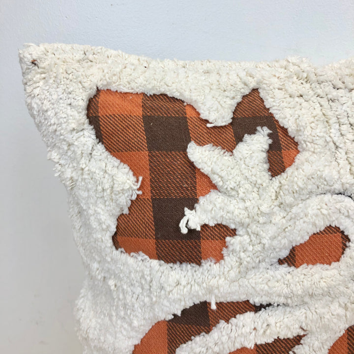 Buffalo Check Pumpkin Sherpa Accent Pillow