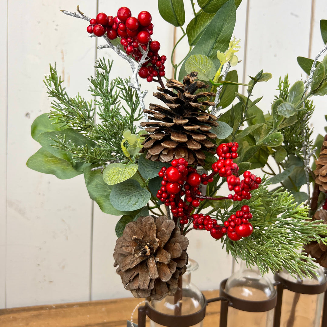 Mixed Eucalyptus and Red Berry Stem