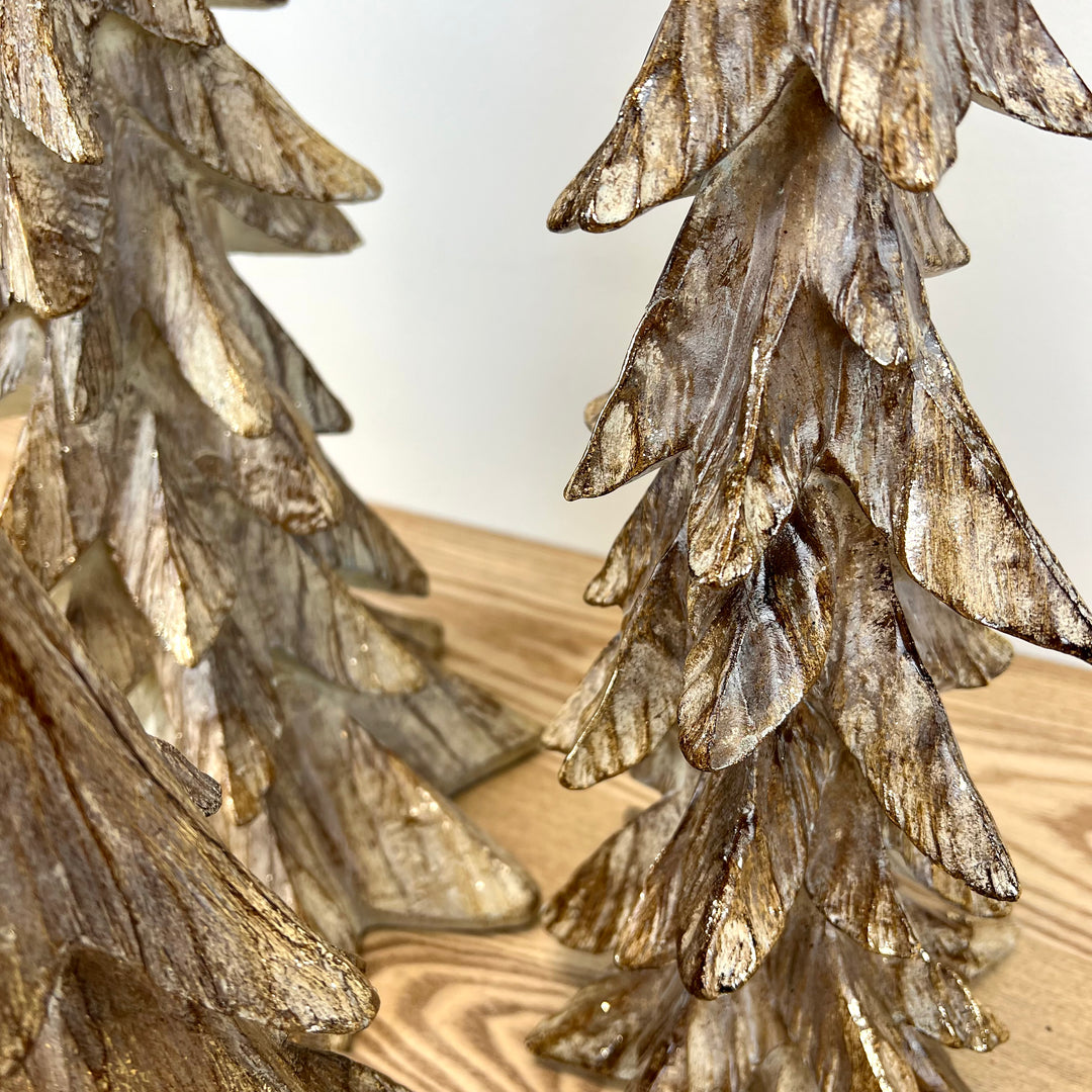 Natural Resin Trees - Set of 3