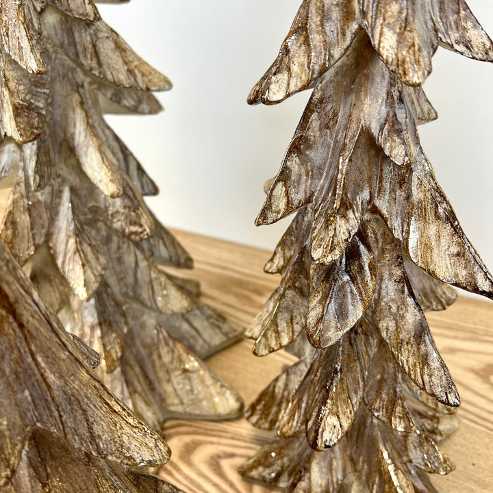 Natural Resin Trees - Set of 3