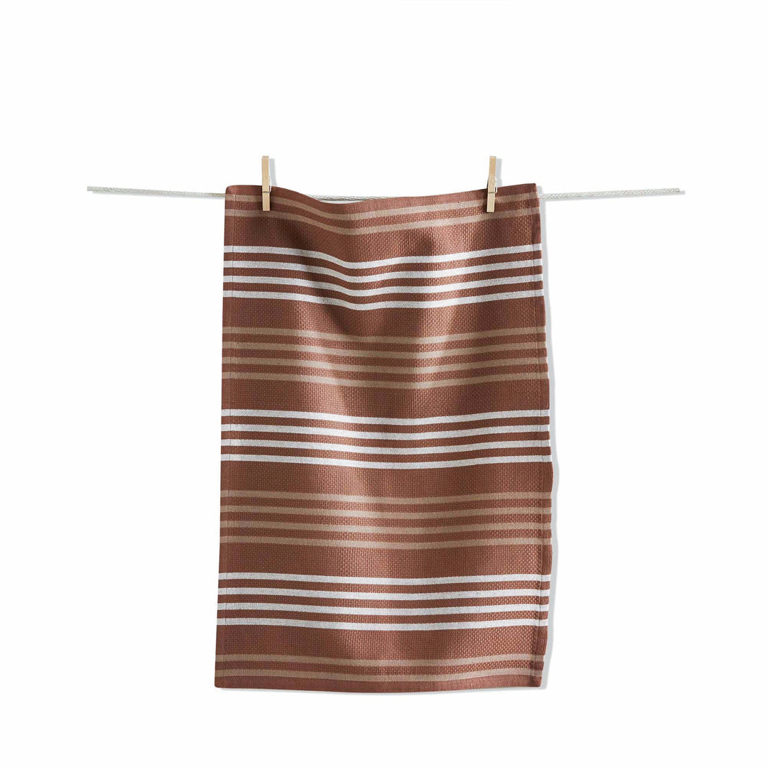 Basket Weave Stripe Dishtowel - 6 Colors Available