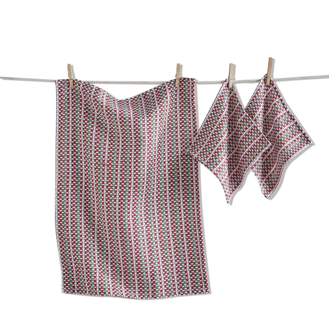 Variegated Dishtowel & Dishcloth - Set of 3