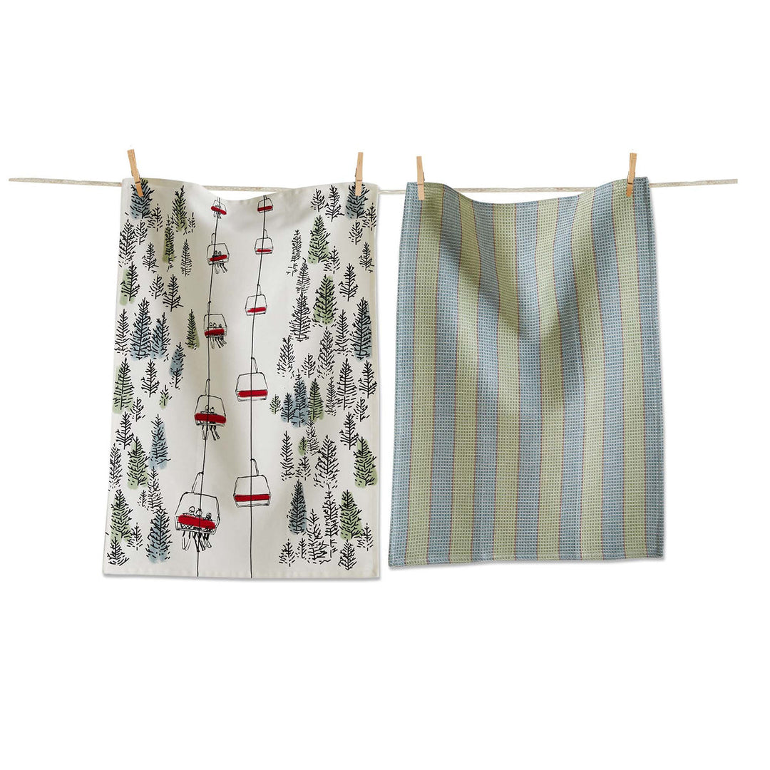 Ski Lift Dishtowel - Set of 2