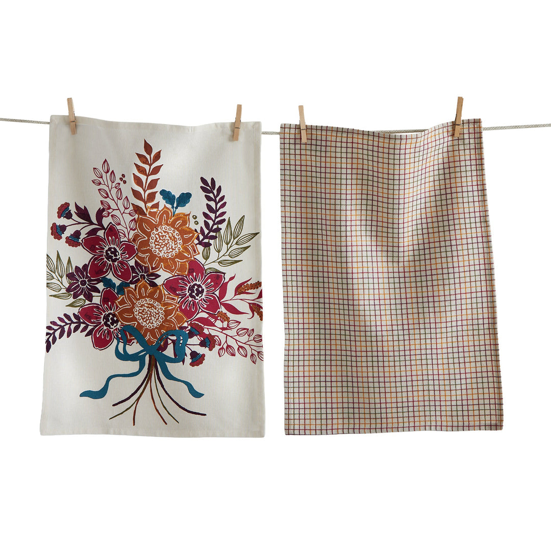 Autumn Bloom Dishtowel - Set Of 2