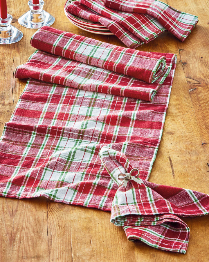 Winter Plaid Table Runner, 90" long