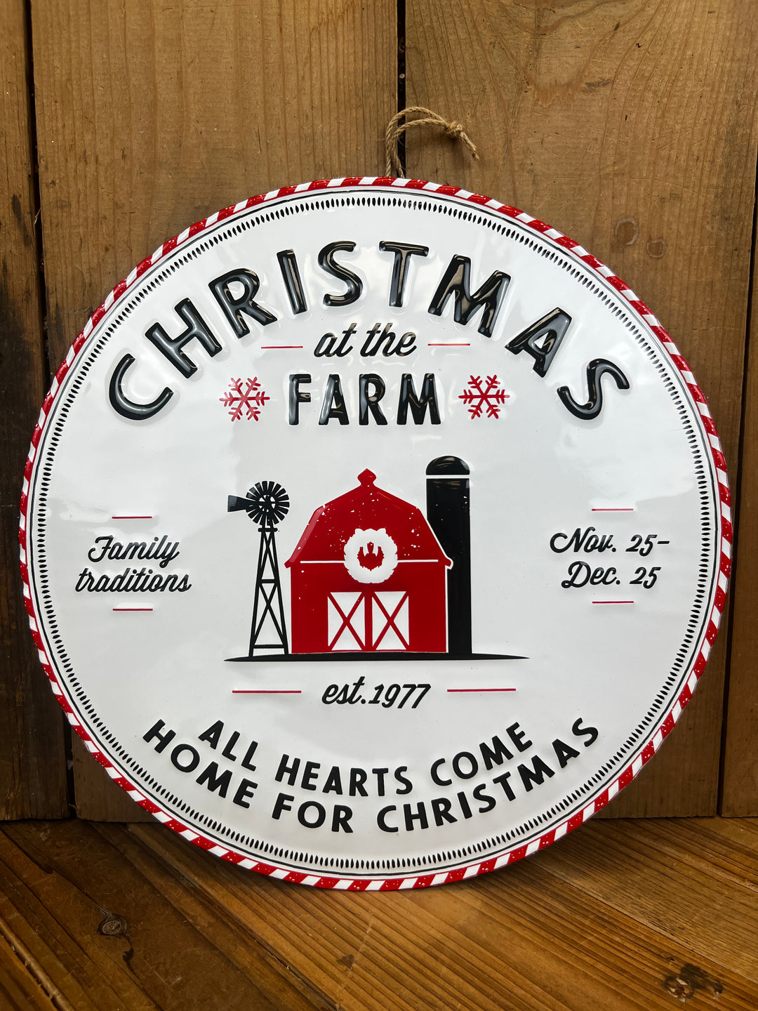 Metal Holiday Sign