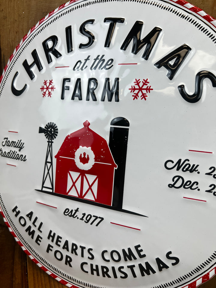 Metal Holiday Sign