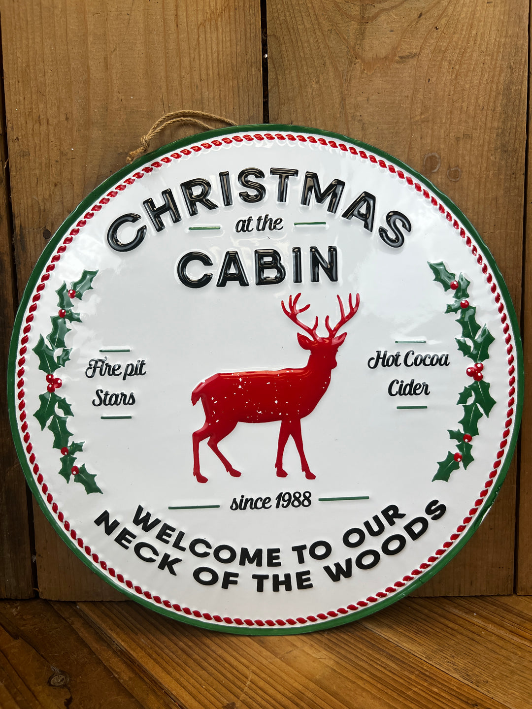 Metal Holiday Sign