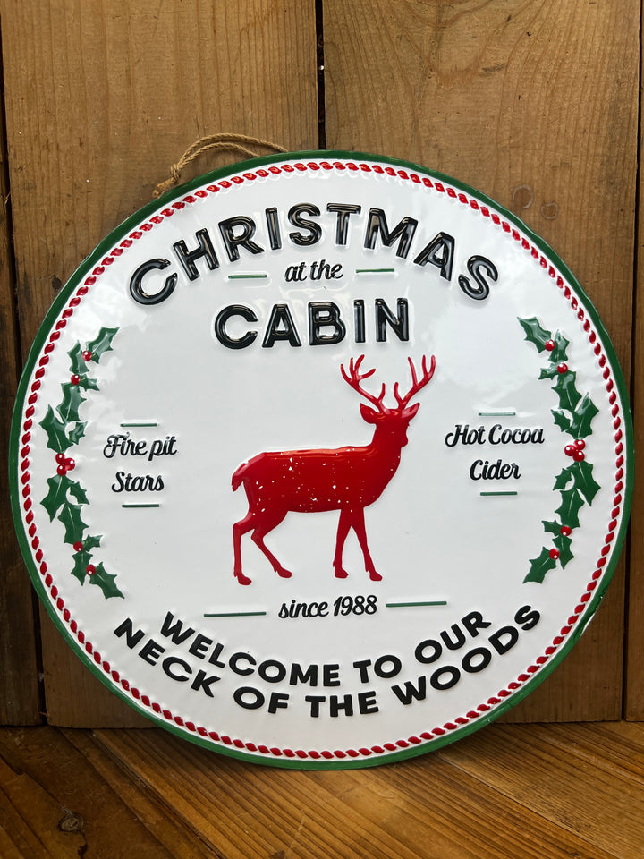 Metal Holiday Sign