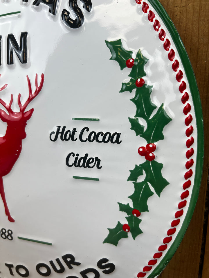 Metal Holiday Sign
