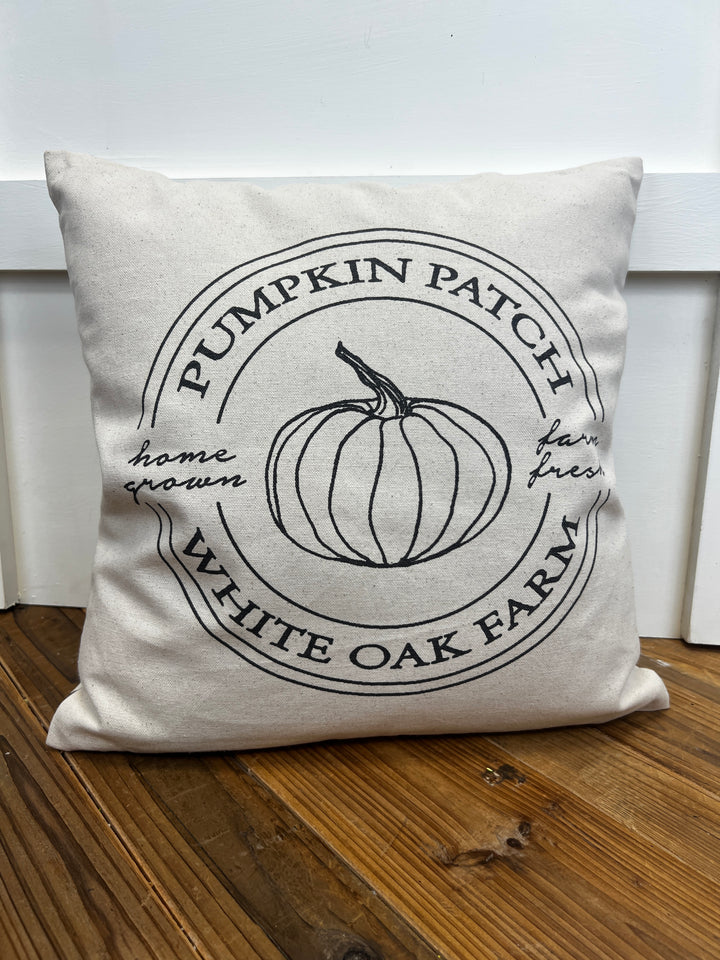 Pumpkin Patch Reversible Square Pillow