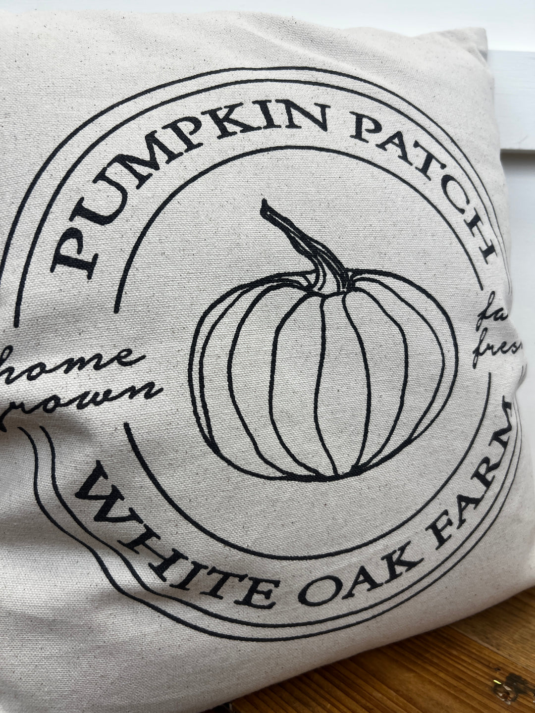 Pumpkin Patch Reversible Square Pillow