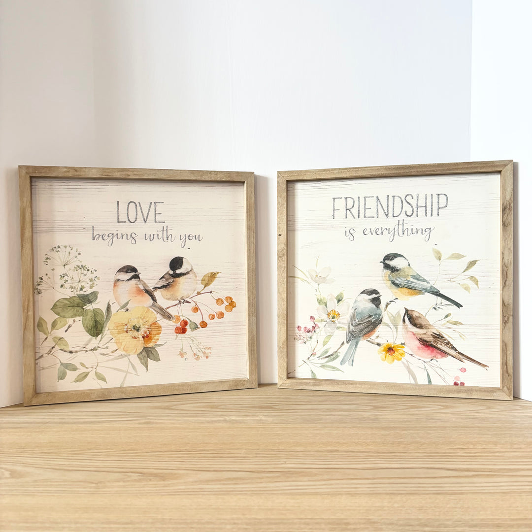 Bird Wall Decor - Friendship & Love