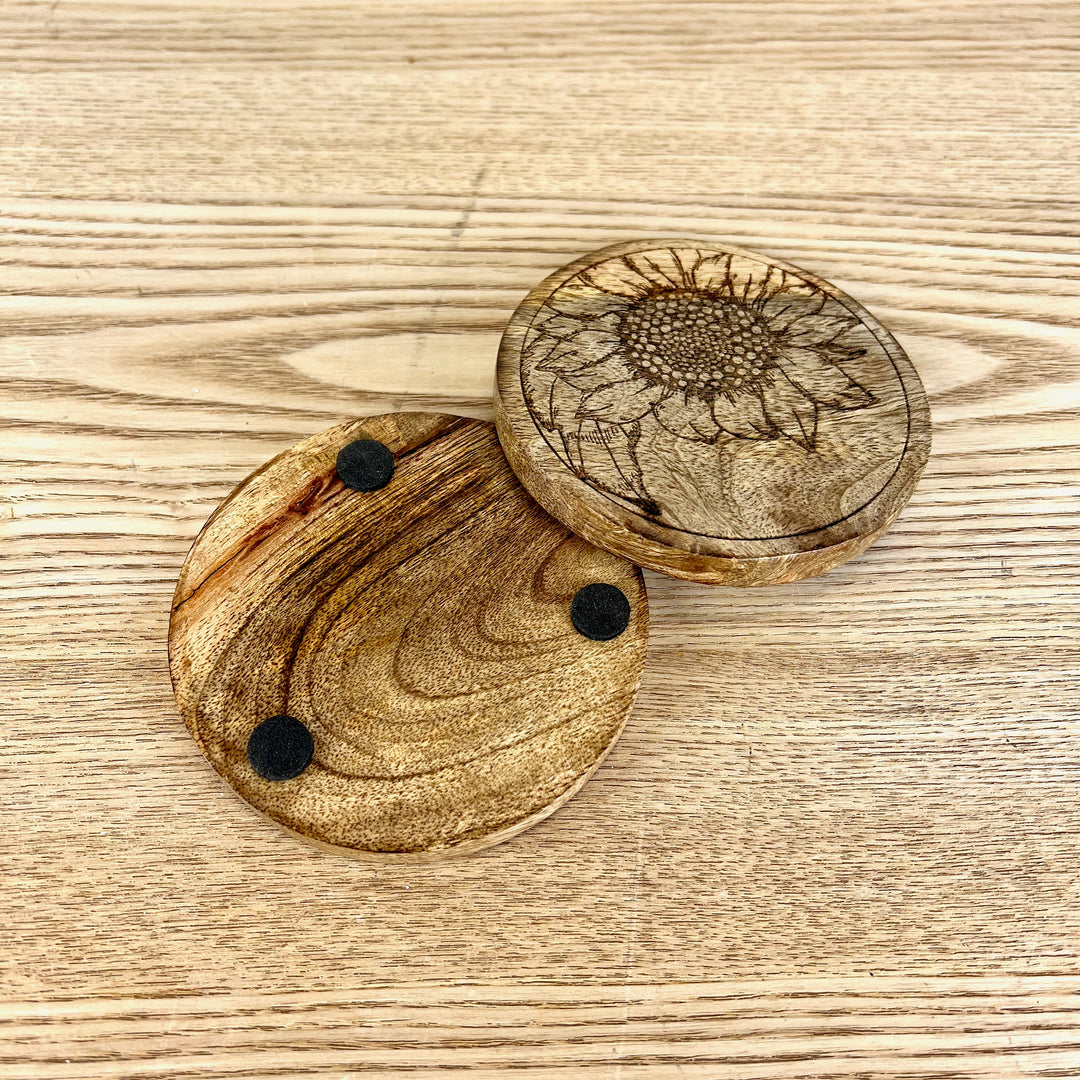 Sunflower and Mushroom Coasters