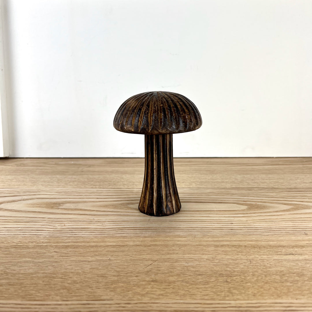 Carved Wooden Mushrooms, 3 sizes available