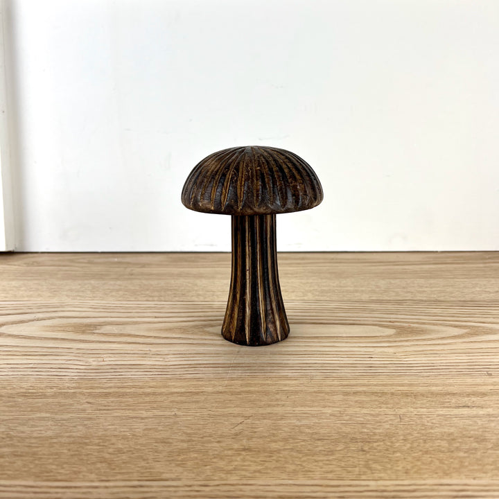 Carved Wooden Mushrooms, 3 sizes available