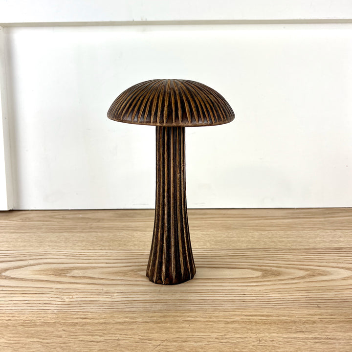 Carved Wooden Mushrooms, 3 sizes available