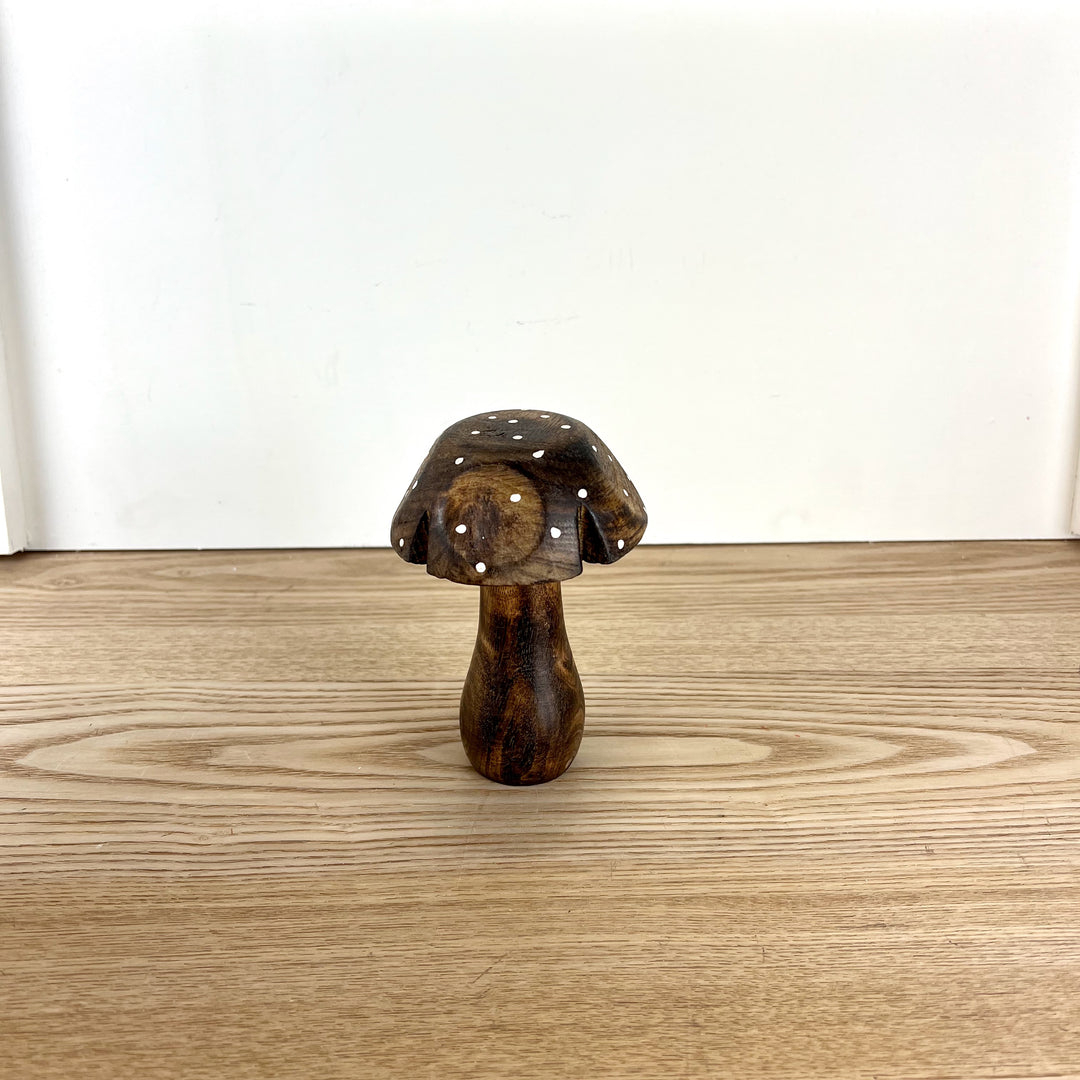 Wooden Mushrooms with Polka Dots, 3 sizes