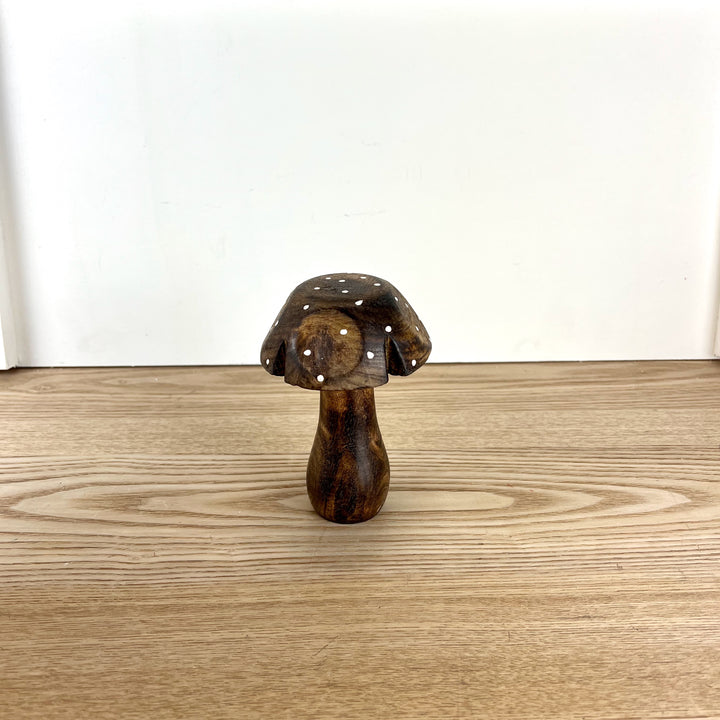 Wooden Mushrooms with Polka Dots, 3 sizes