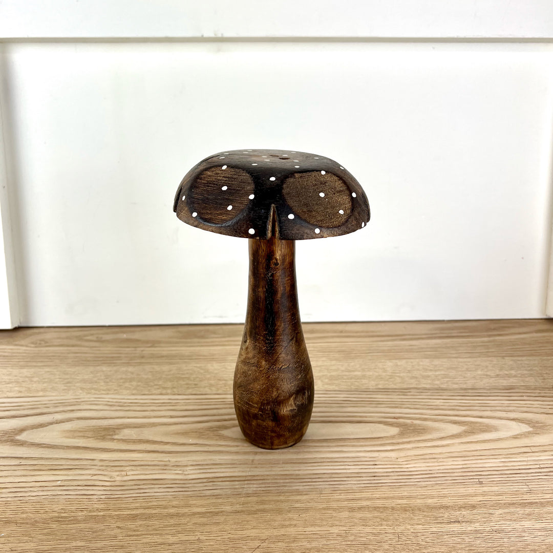 Wooden Mushrooms with Polka Dots, 3 sizes
