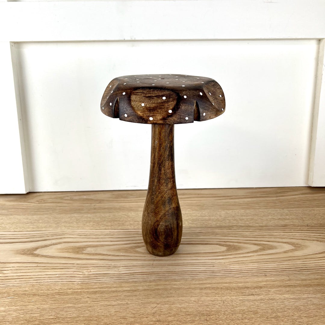 Wooden Mushrooms with Polka Dots, 3 sizes