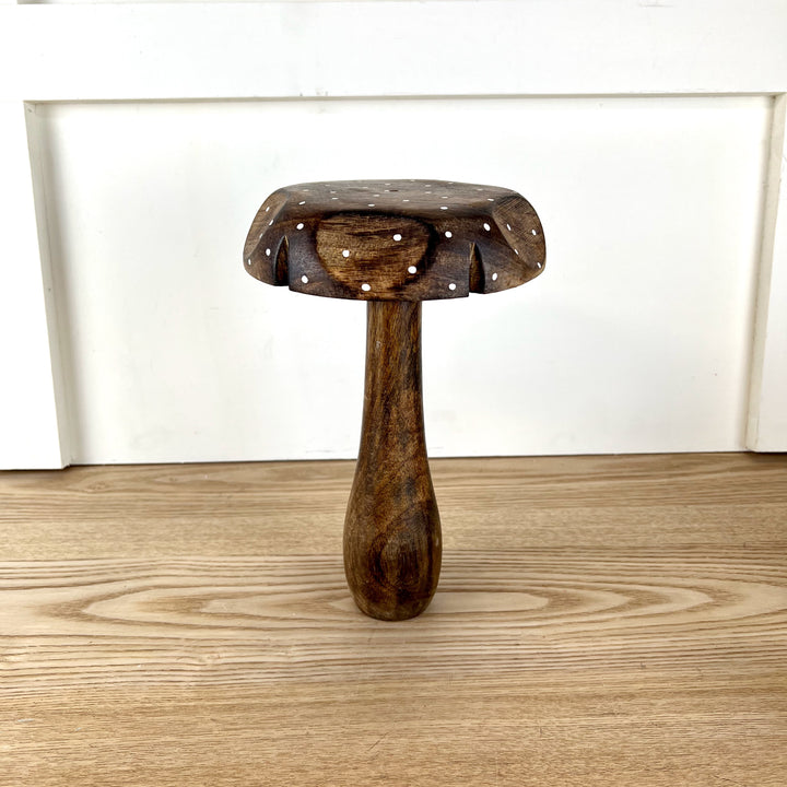 Wooden Mushrooms with Polka Dots, 3 sizes