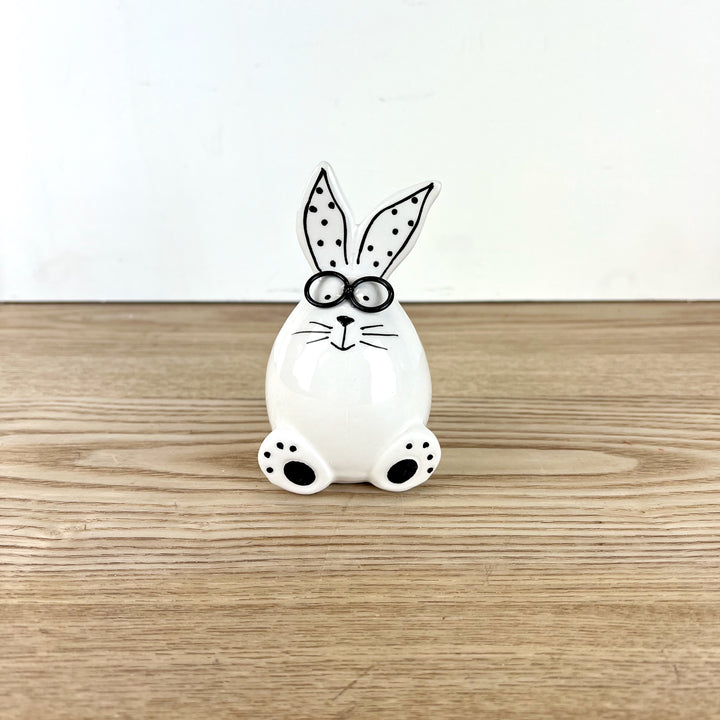 Ceramic Bunnies w/ Glasses, Two Styles