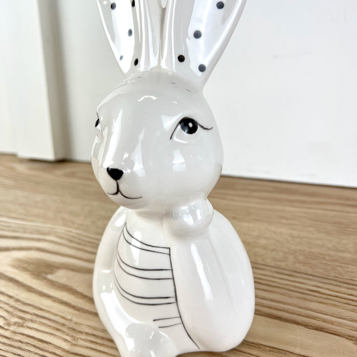 Ceramic Bunny w/ Hand on Chin
