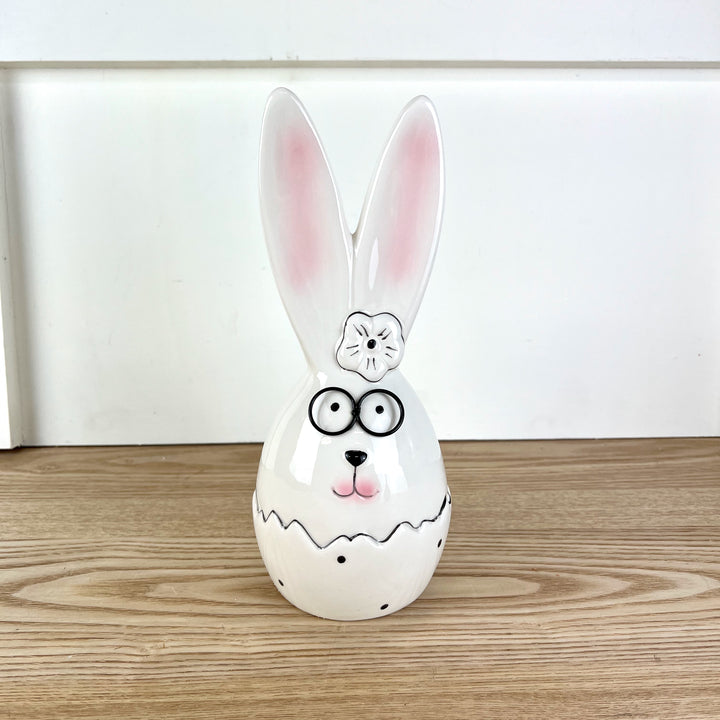 Ceramic Bunnies w/ Glasses, Three Sizes