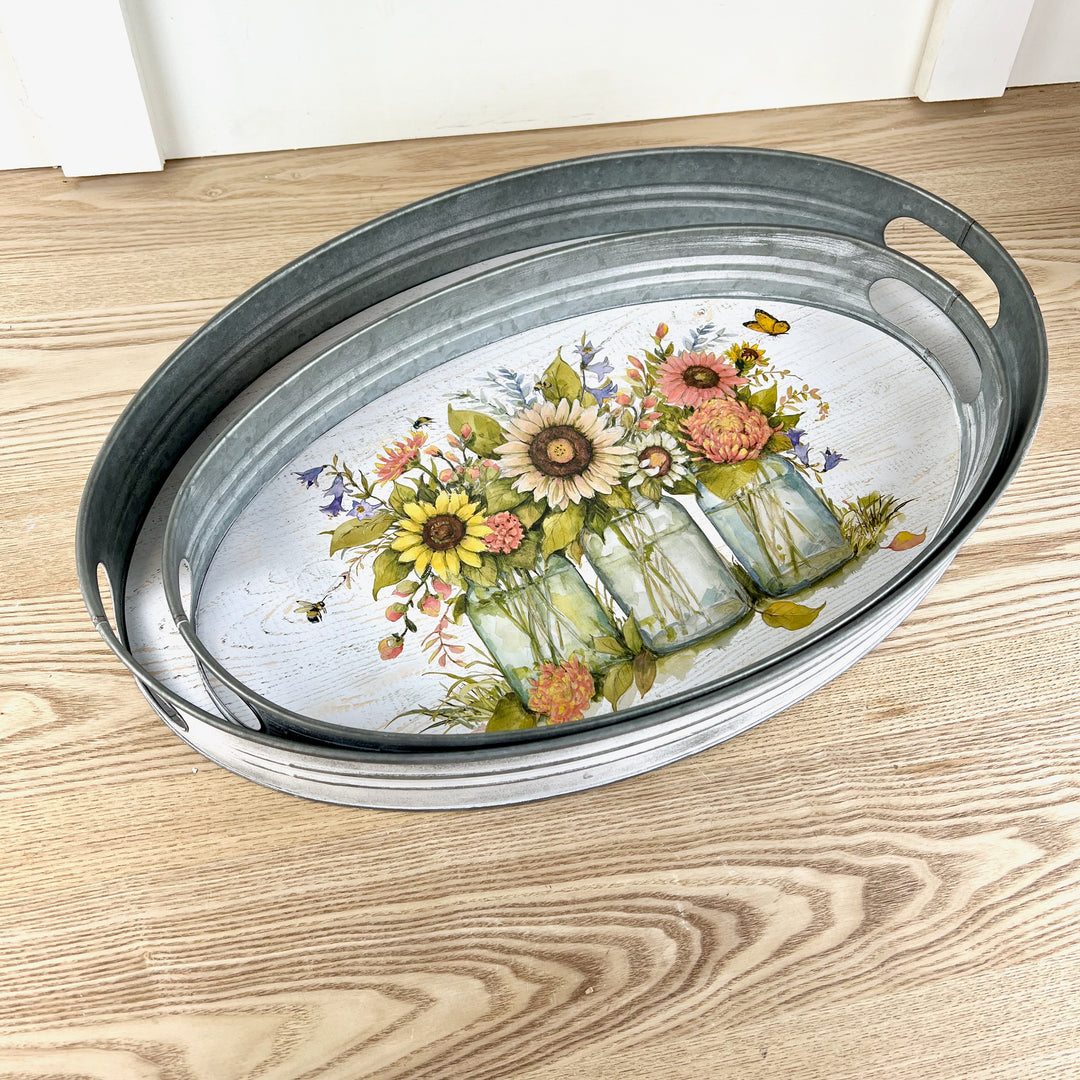 Sunflower Trays, Two Sizes Available