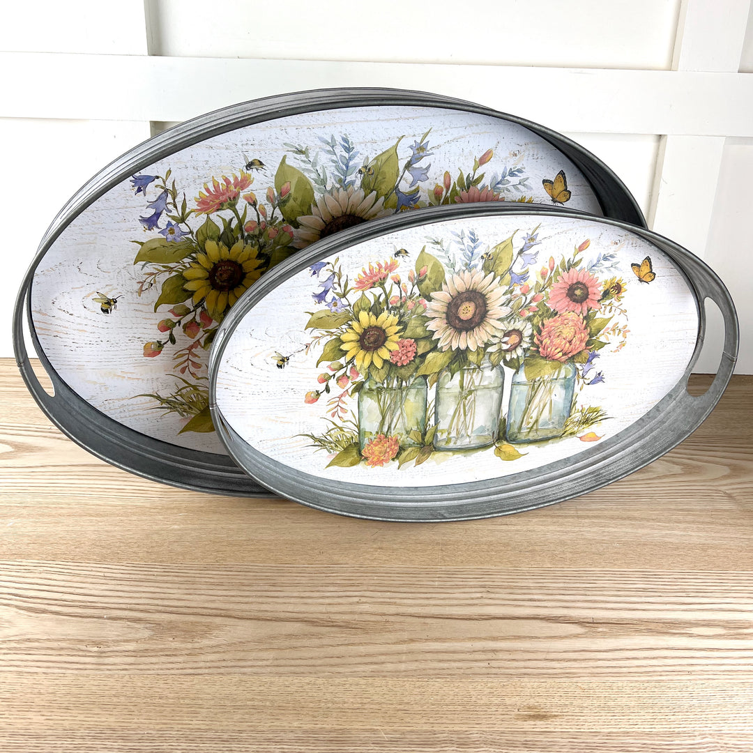 Sunflower Trays, Two Sizes Available