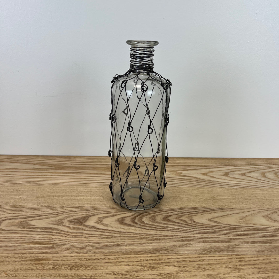 Glass and Metal Vase, Two sizes