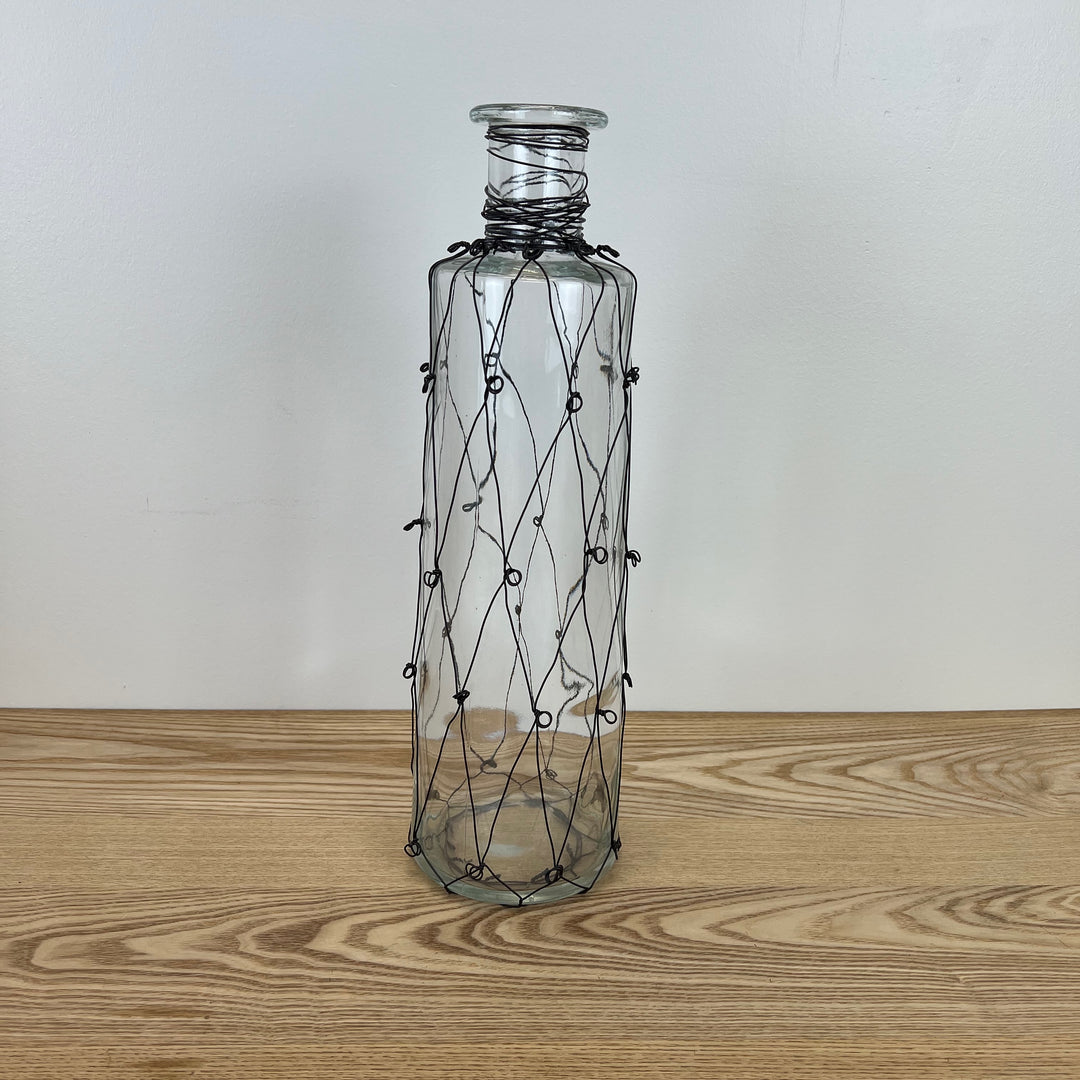 Glass and Metal Vase, Two sizes
