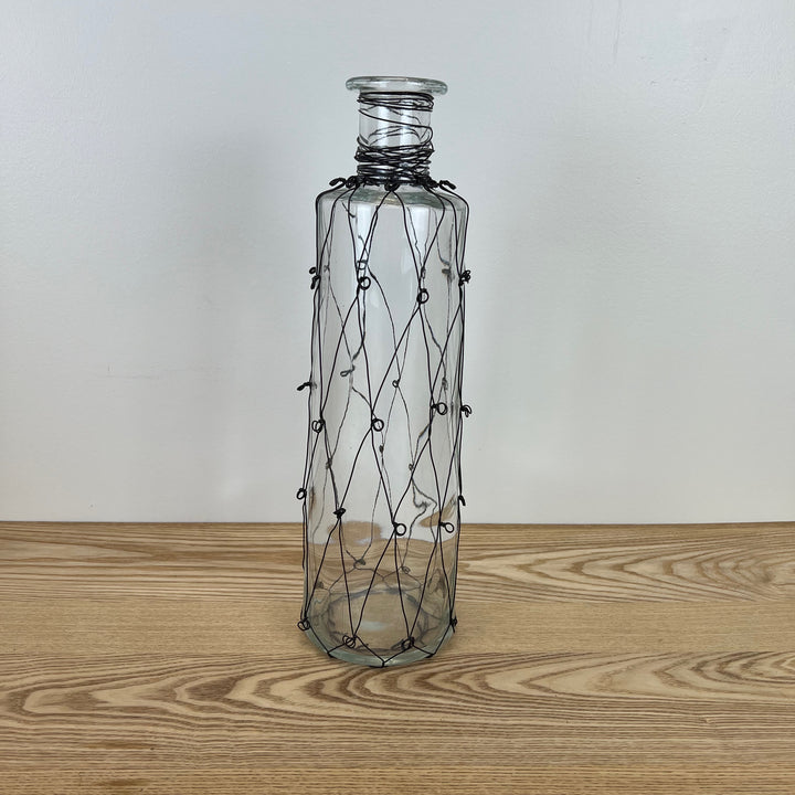 Glass and Metal Vase, Two sizes