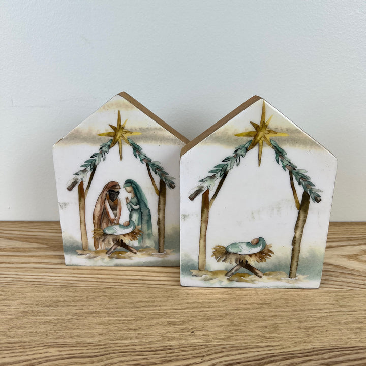 Watercolor Nativity Blocks - 2 Styles