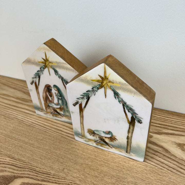 Watercolor Nativity Blocks - 2 Styles
