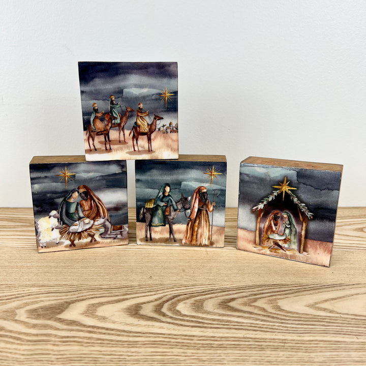 Watercolor Spiritual Art Blocks - 4 Styles