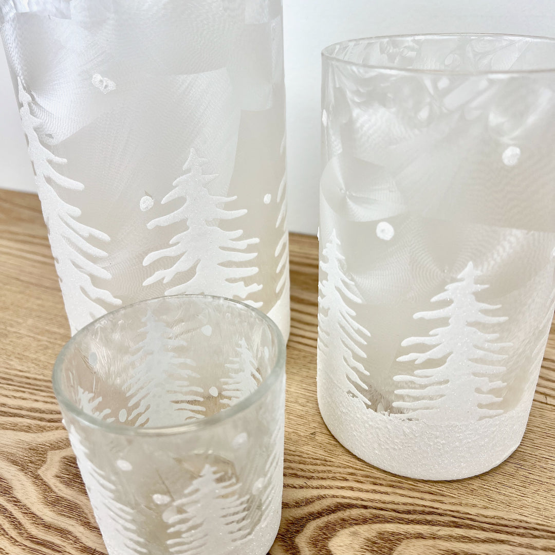 Frosted Forest Votive Holder - 3 Sizes