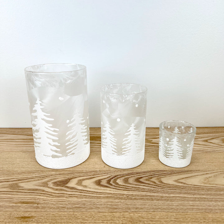 Frosted Forest Votive Holder - 3 Sizes