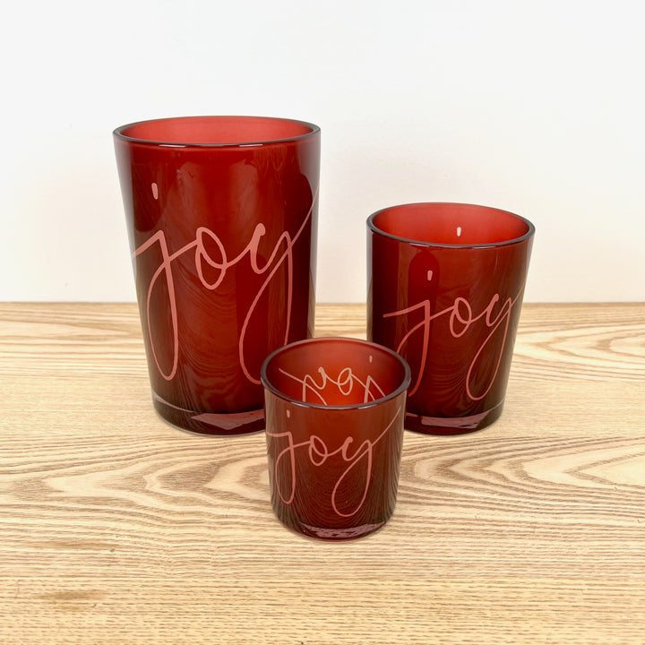Red Joy Candle Holder - 3 sizes available