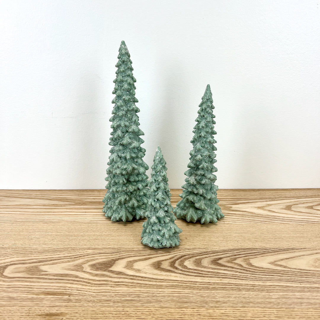 Glitter Resin Tree Trios - 3 Colors