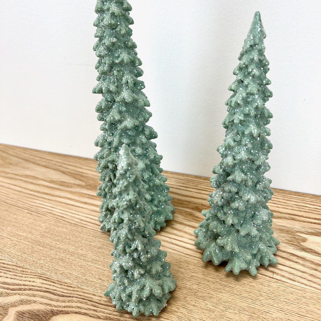 Glitter Resin Tree Trios - 3 Colors