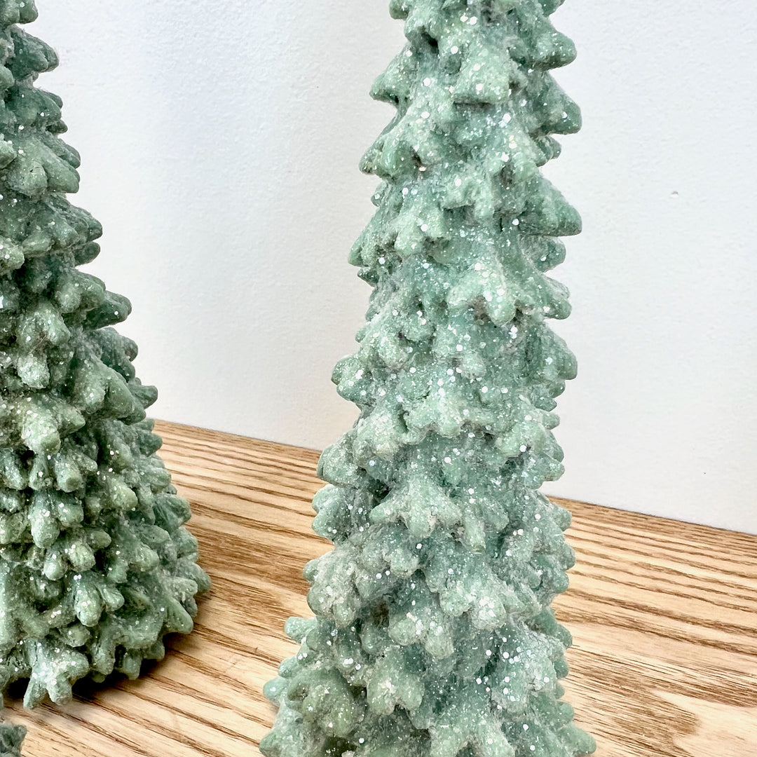 Glitter Resin Tree Trios - 3 Colors