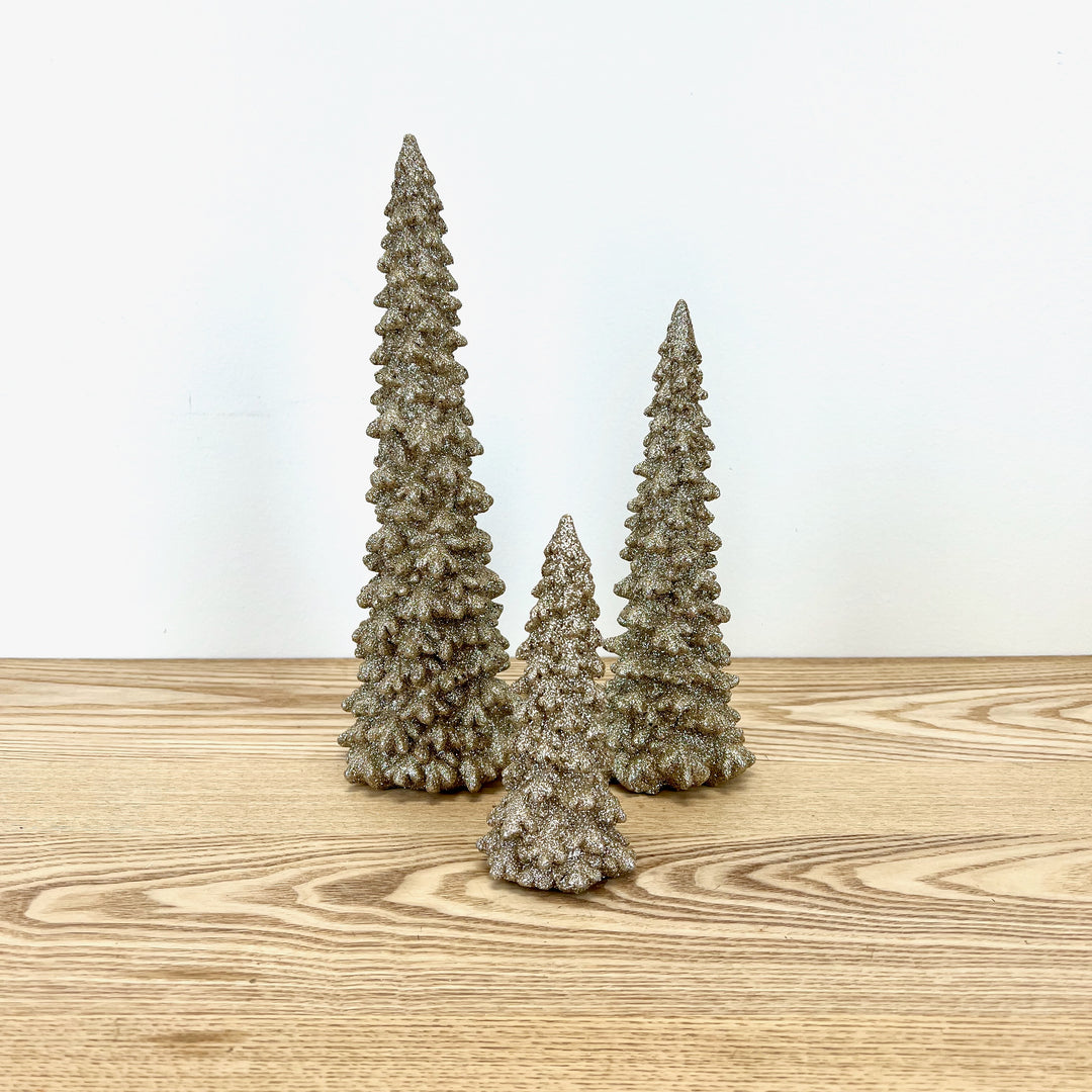 Glitter Resin Tree Trios - 3 Colors