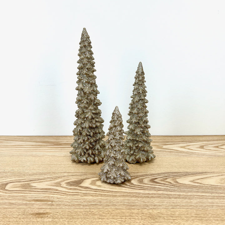 Glitter Resin Tree Trios - 3 Colors