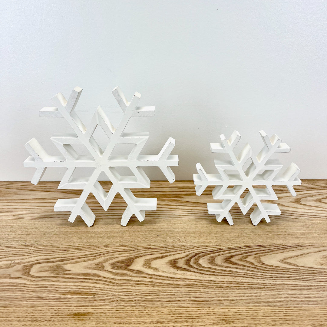 Wooden Snowflakes - Set of 2