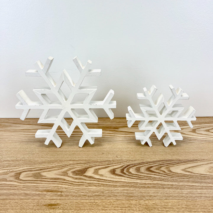 Wooden Snowflakes - Set of 2
