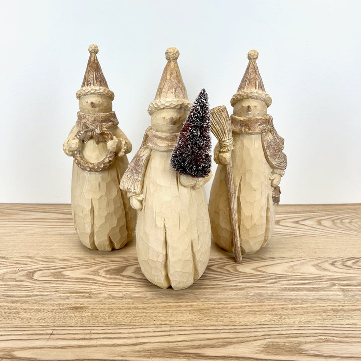 Rustic Snowman Figurine - 3 Styles